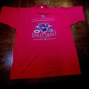 Vintage GREAT SMOKY MOUNTAINS PIGEON FORGE 1995 t-shirt XL SINGLE STITCH